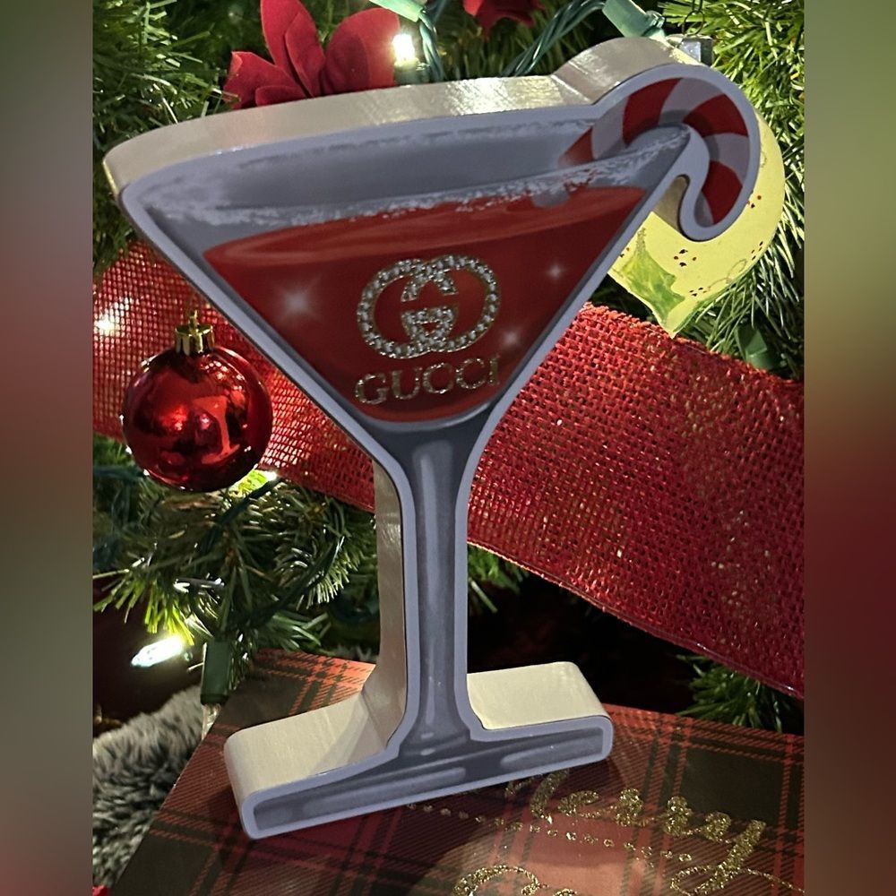 Gucci Red Martini Glass Art NWT - Picture 4 of 6